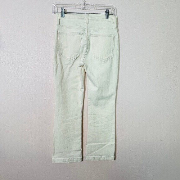 Madewell Cali Demi-Boot Jeans Off-White Cream High-Rise Cropped Flare Petite 24 - Picture 2 of 7